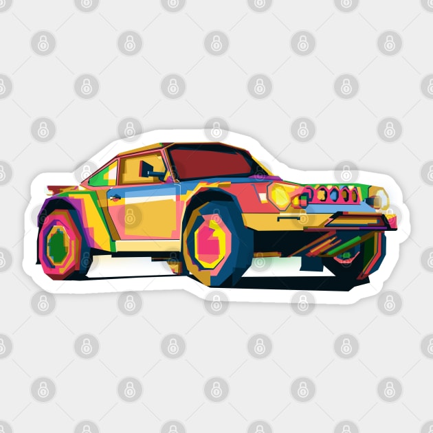 Porsche Safari Sticker by Shuriken